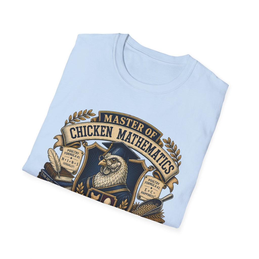 Master of Chicken Mathematics T-Shirt — Collegiate Crest Graphic Tee