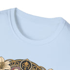 Strength in Grace Brahma Hen T-Shirt — Botanical Rooster Art Tee