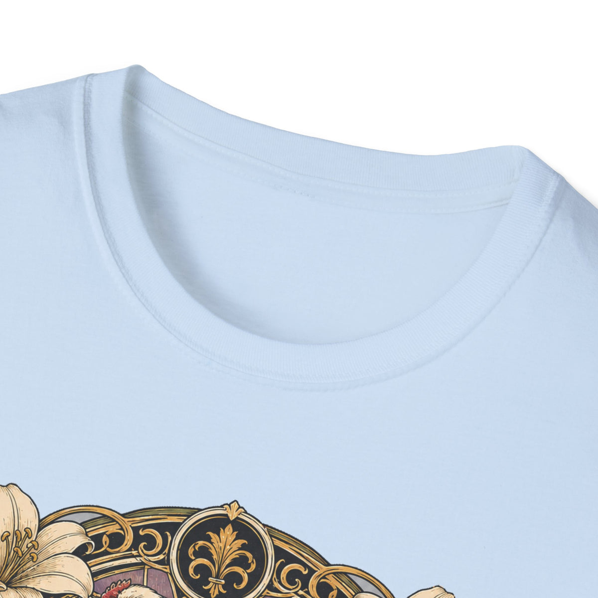 Strength in Grace Brahma Hen T-Shirt — Botanical Rooster Art Tee