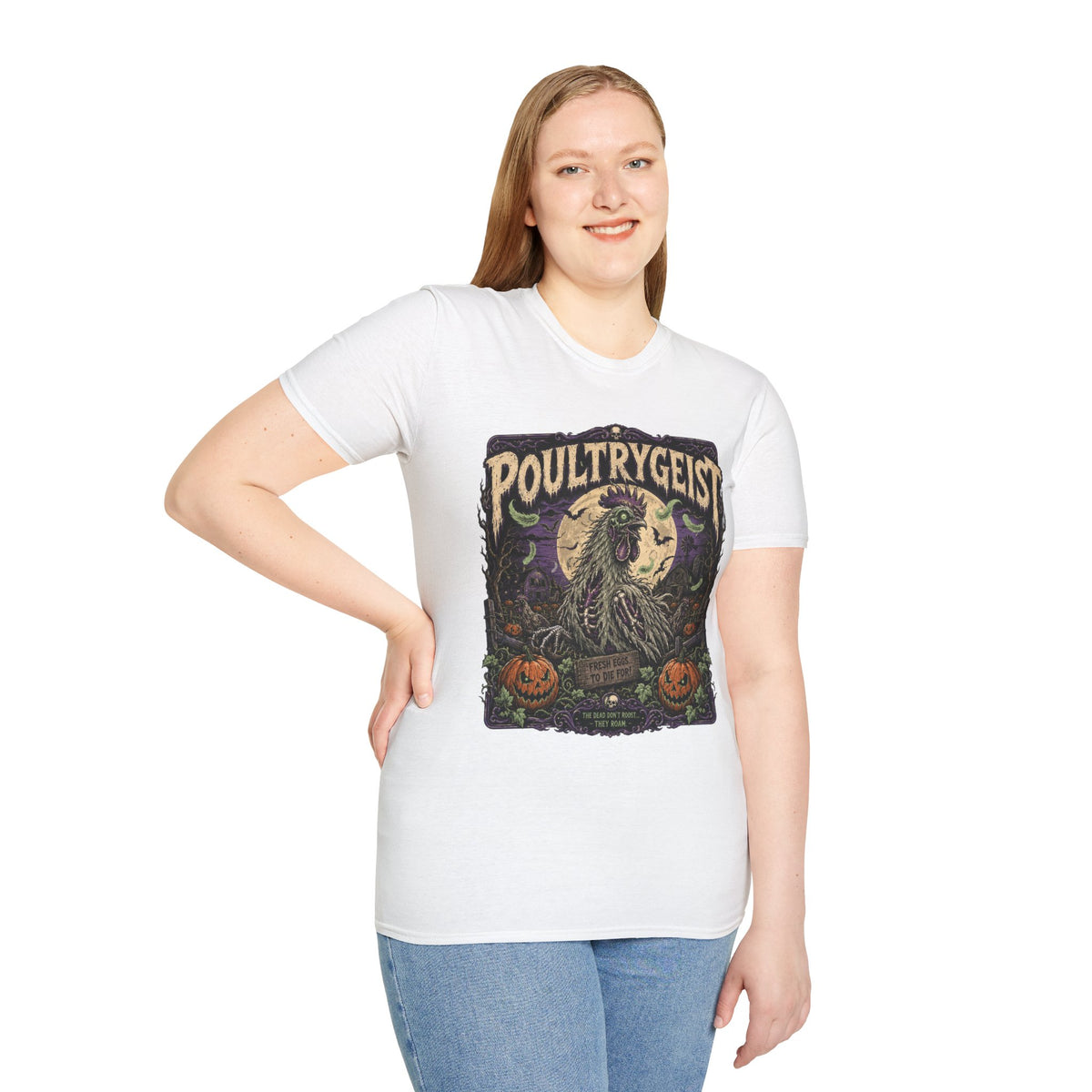 Poultrygeist T-Shirt — Haunted Harvest Night Zombie Chicken Tee