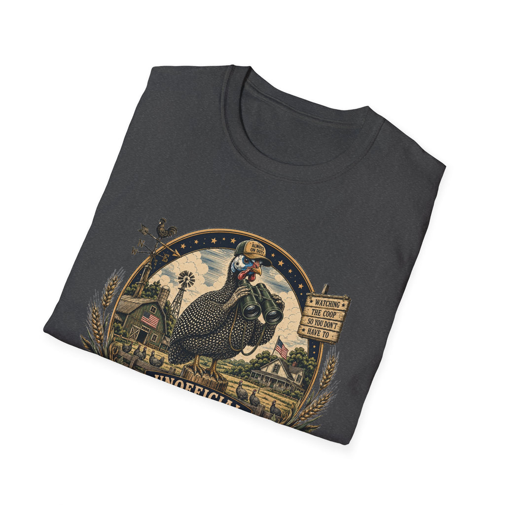 Guinea Fowl Neighborhood Watch T-Shirt — Watching The Coop So You Don't Have To Tee