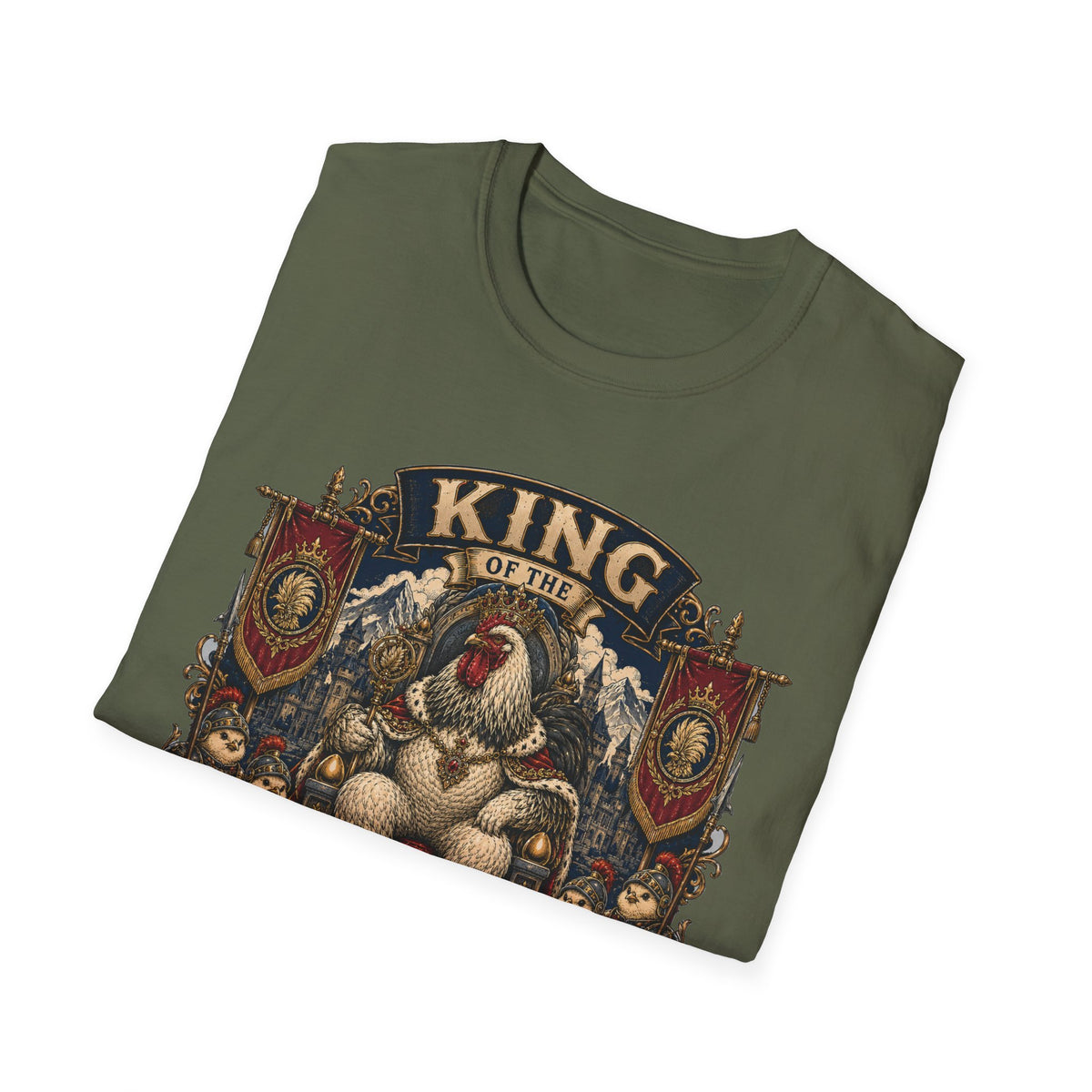 King of the Feathered Realm Brahma T-Shirt — Royal Rooster Crest Tee