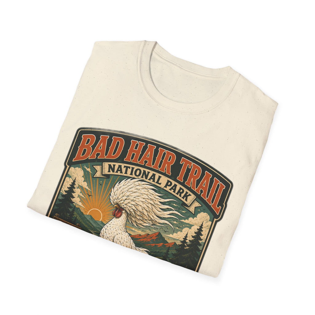 Bad Hair Trail Adventure Badge Polish Chicken T-Shirt