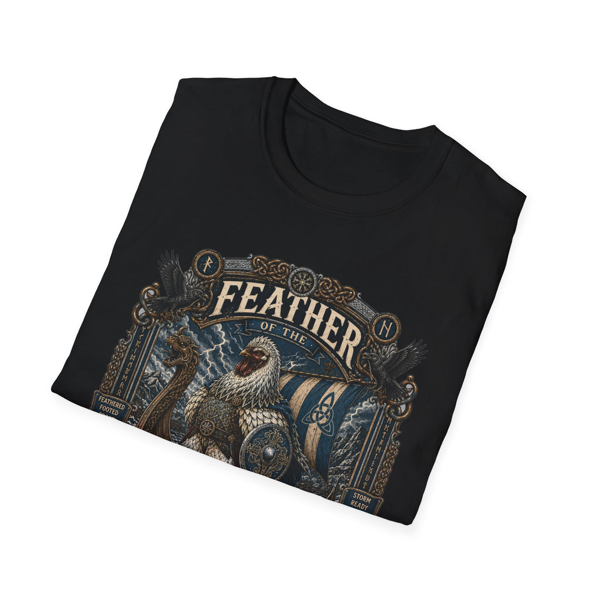 Feather of the North Brahma T-Shirt — Nordic Warrior Rooster Tee