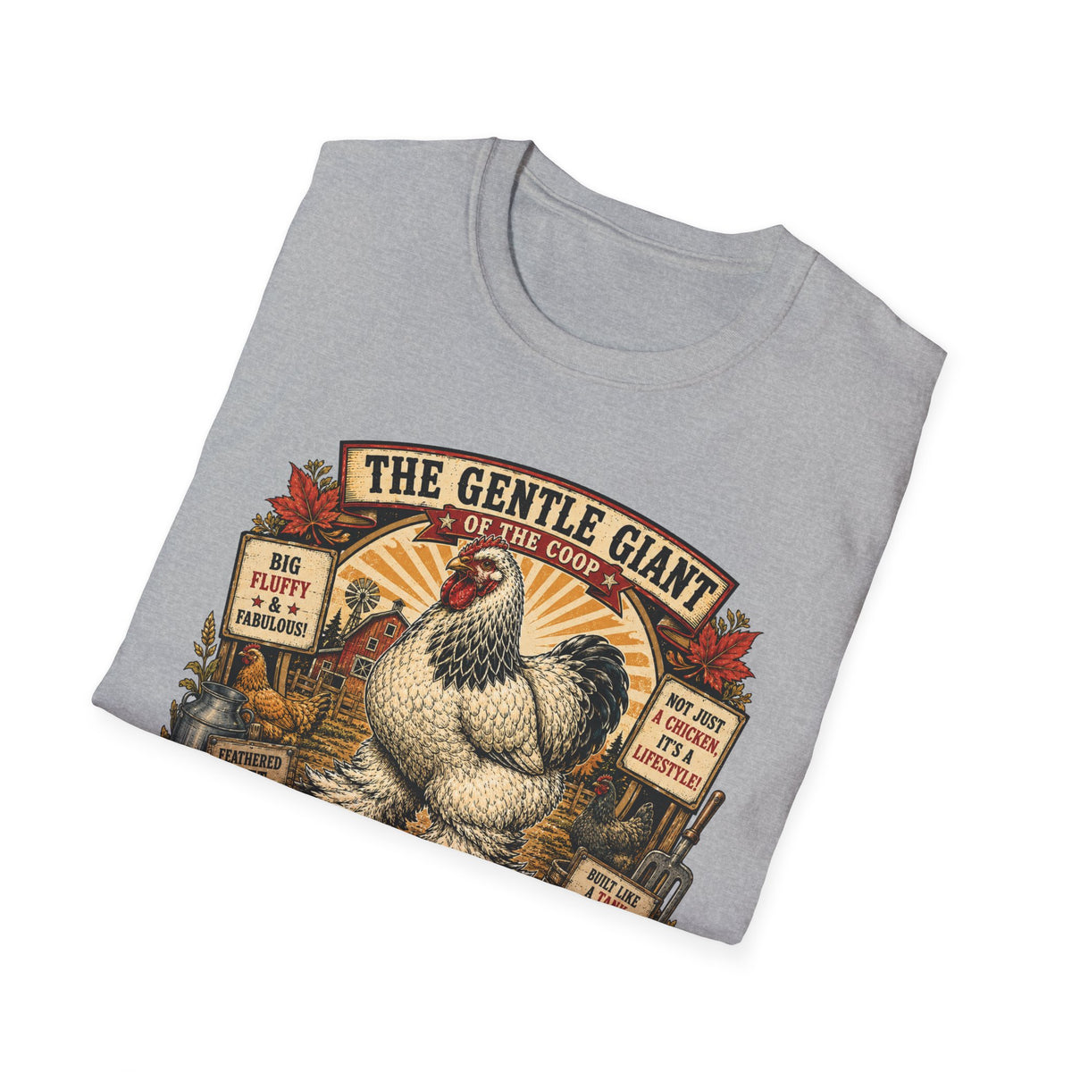 The Gentle Giant of the Coop Brahma T-Shirt — Big Fluffy Farmhouse Tee