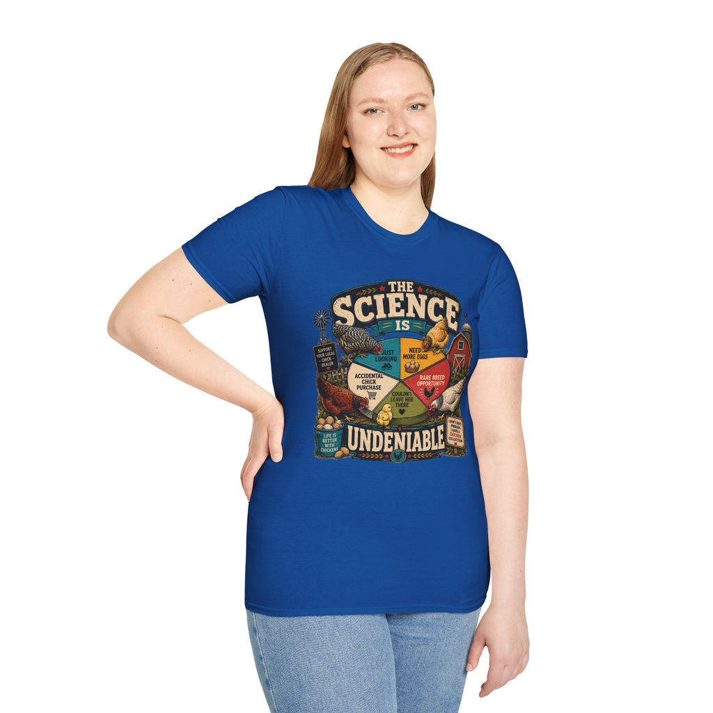 The Science Is Undeniable T-Shirt — Chicken Math Pie Chart Tee