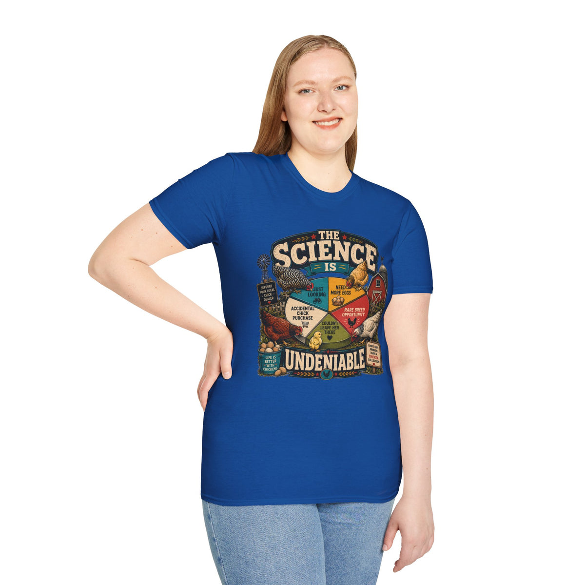 The Science Is Undeniable T-Shirt — Chicken Math Pie Chart Tee