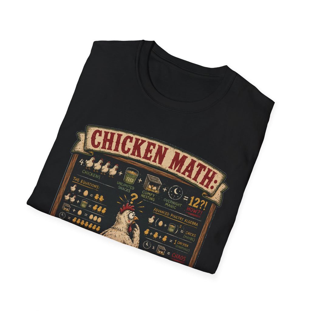 Advanced Poultry Algebra T-Shirt — Chicken Math Chaos Graphic Tee
