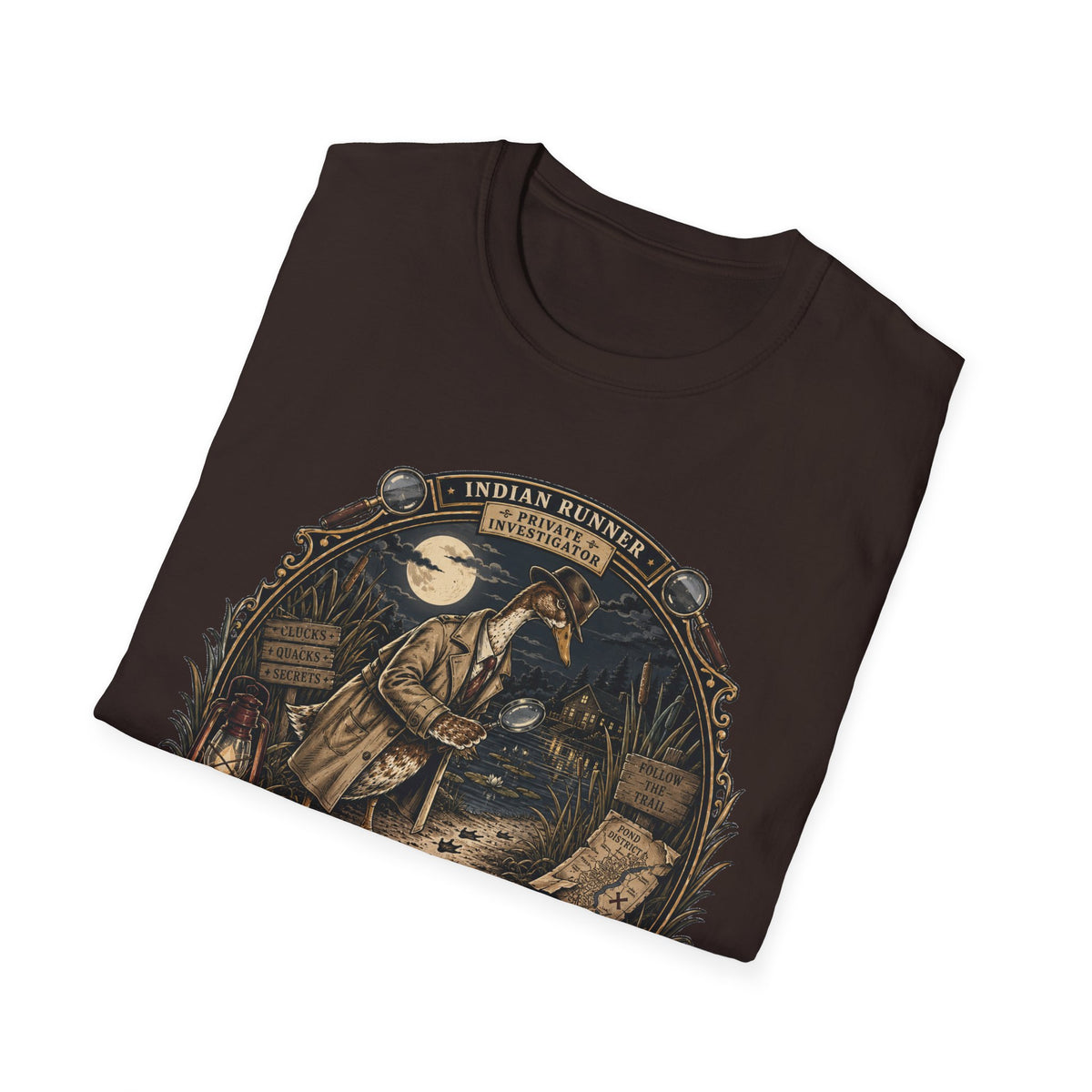 The Case of the Missing Breadcrumbs T-Shirt — Indian Runner Duck Mystery Tee