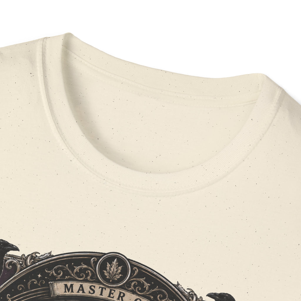 Master of Midnight Feathers Ayam Cemani T-Shirt — Gothic Rooster Graphic Tee
