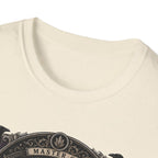 Master of Midnight Feathers Ayam Cemani T-Shirt — Gothic Rooster Graphic Tee