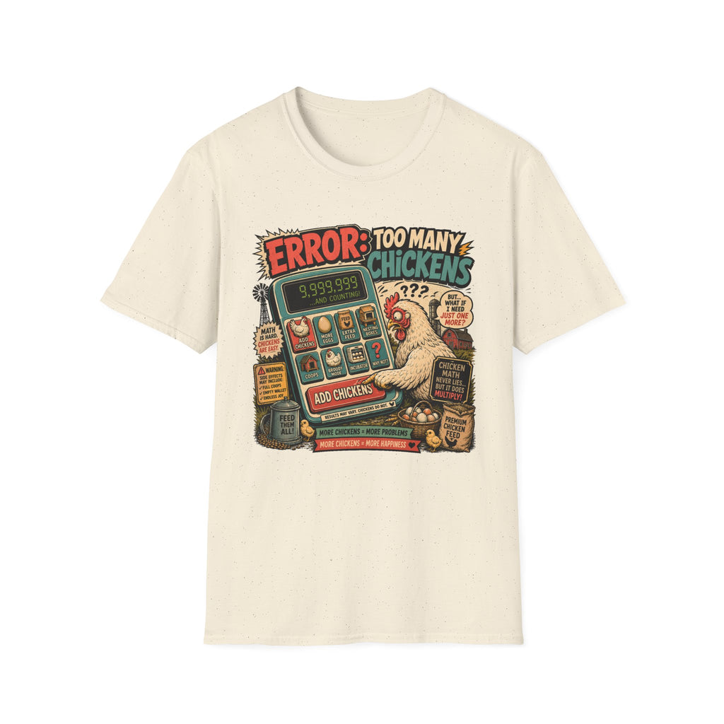 Too Many Chickens Error T-shirt, photo 5