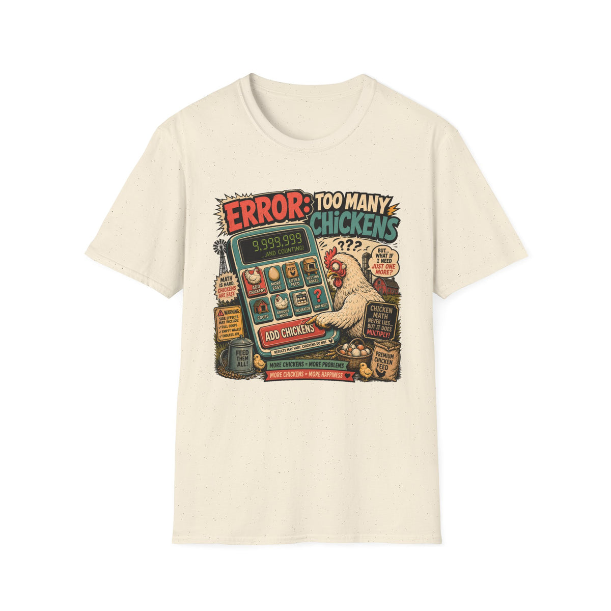 Too Many Chickens Error T-shirt, photo 5