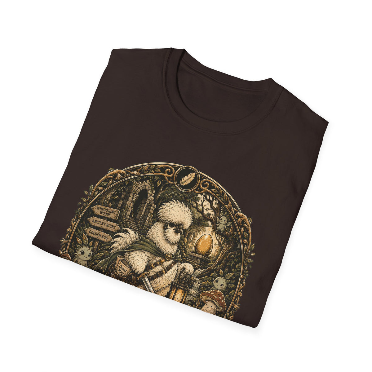 Quest for the Golden Egg Silkie T-Shirt — Enchanted Wood Adventure Tee