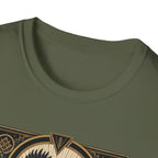 The Black Crown Ayam Cemani T-Shirt — Art Deco Rooster Graphic Tee