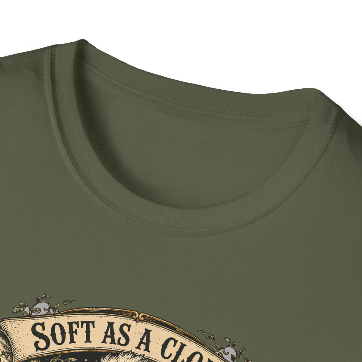 Soft as a Cloud Silkie T-Shirt — Floral Wreath Hen Tee