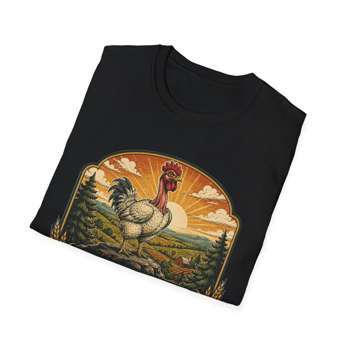 Bare Neck National Park Emblem T-Shirt — Naturally Ventilated Rooster Naked Neck Turken Tee