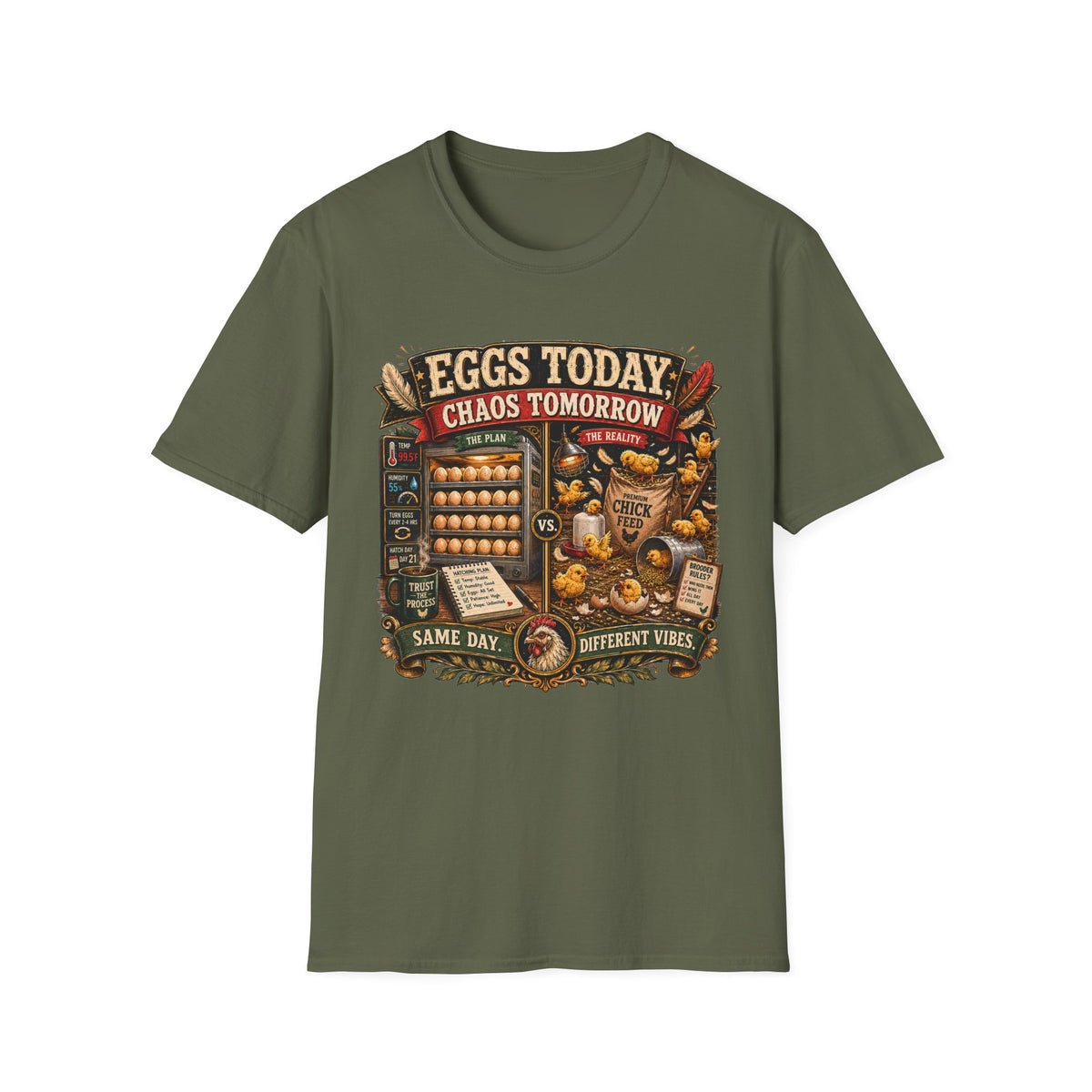 Eggs Today Chaos Tomorrow Hatching T-shirt, photo 6