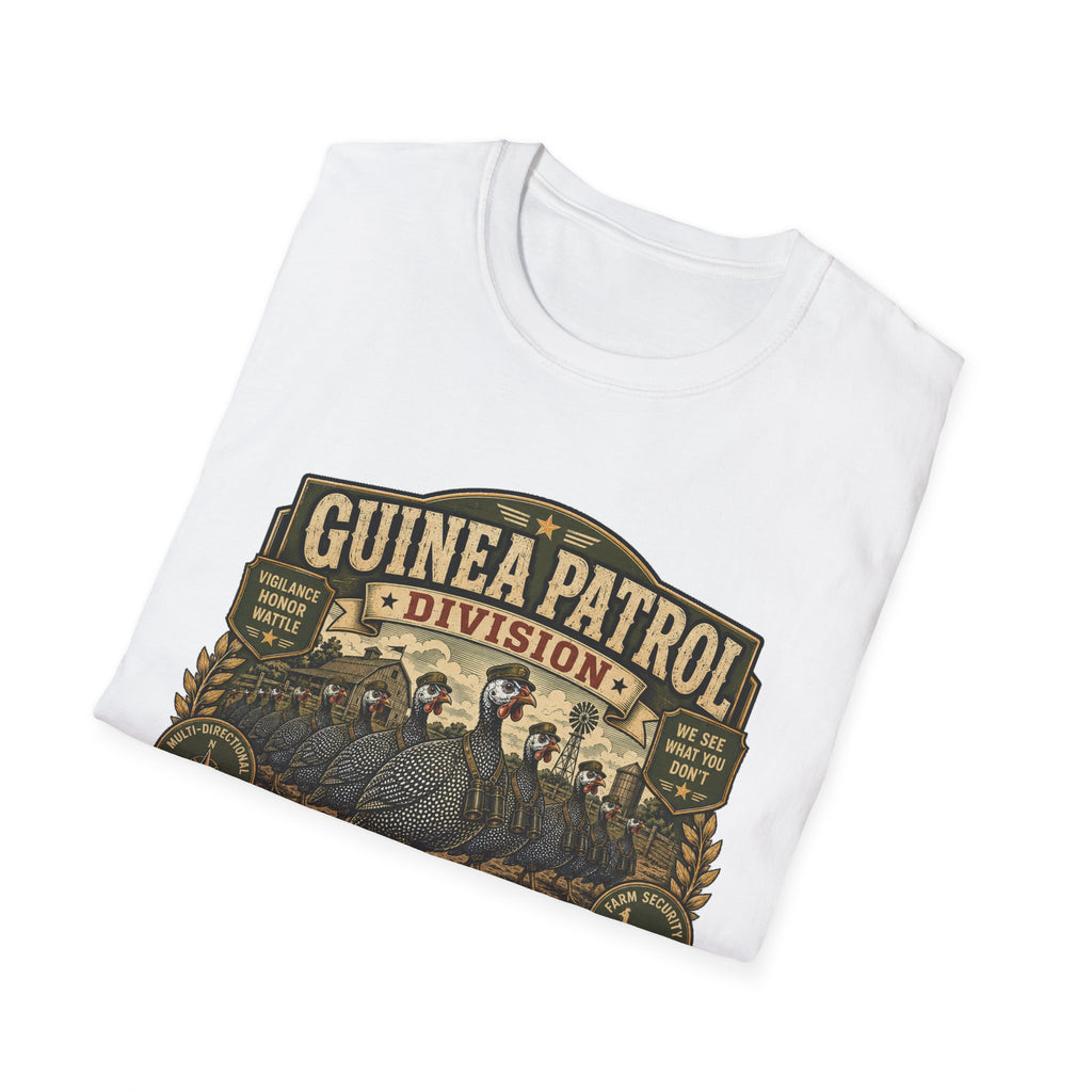 Guinea Patrol Division T-Shirt — Always On Duty Farm Security Tee