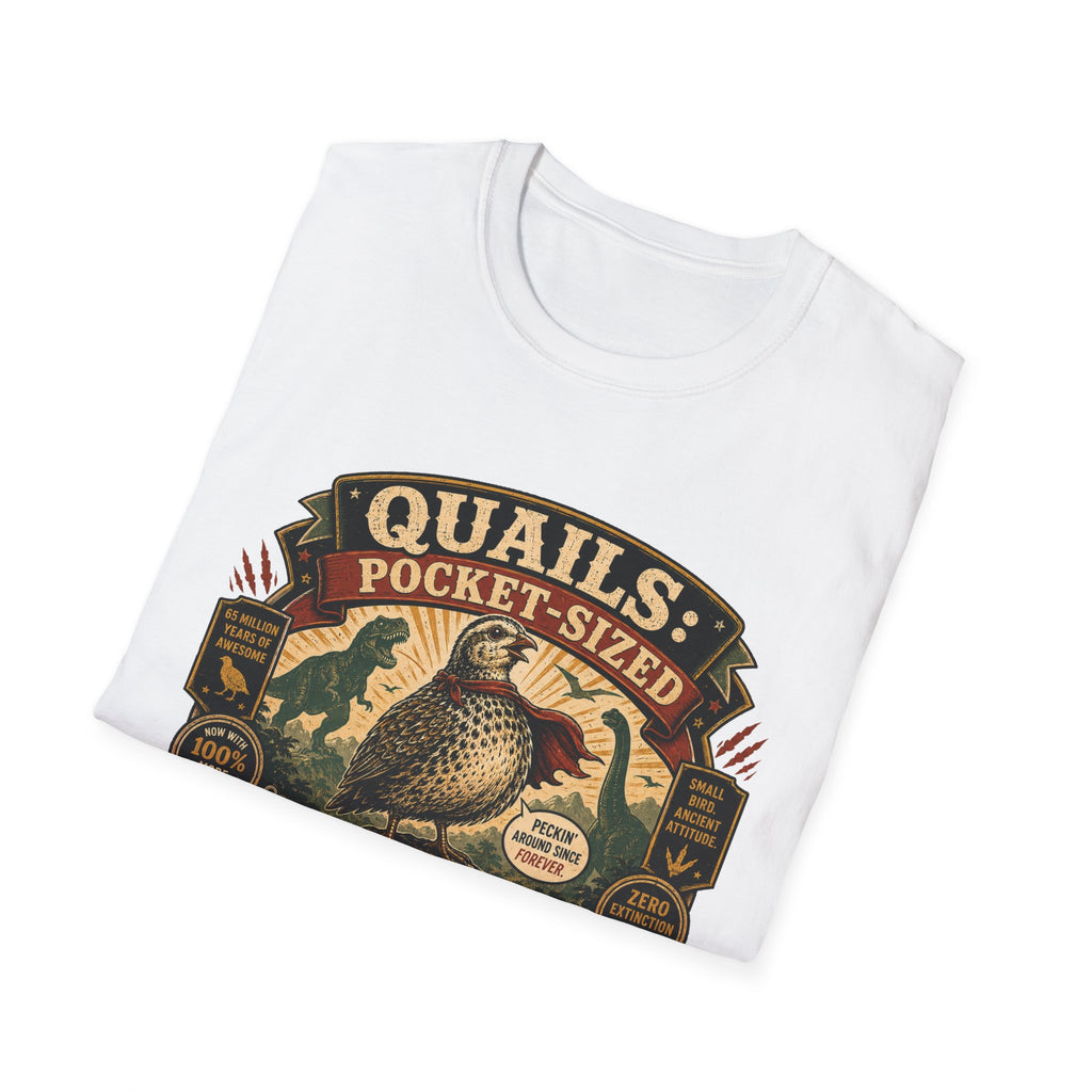 Quailasaurus T-Shirt — The Legendary Mini Dino Quail Graphic Tee