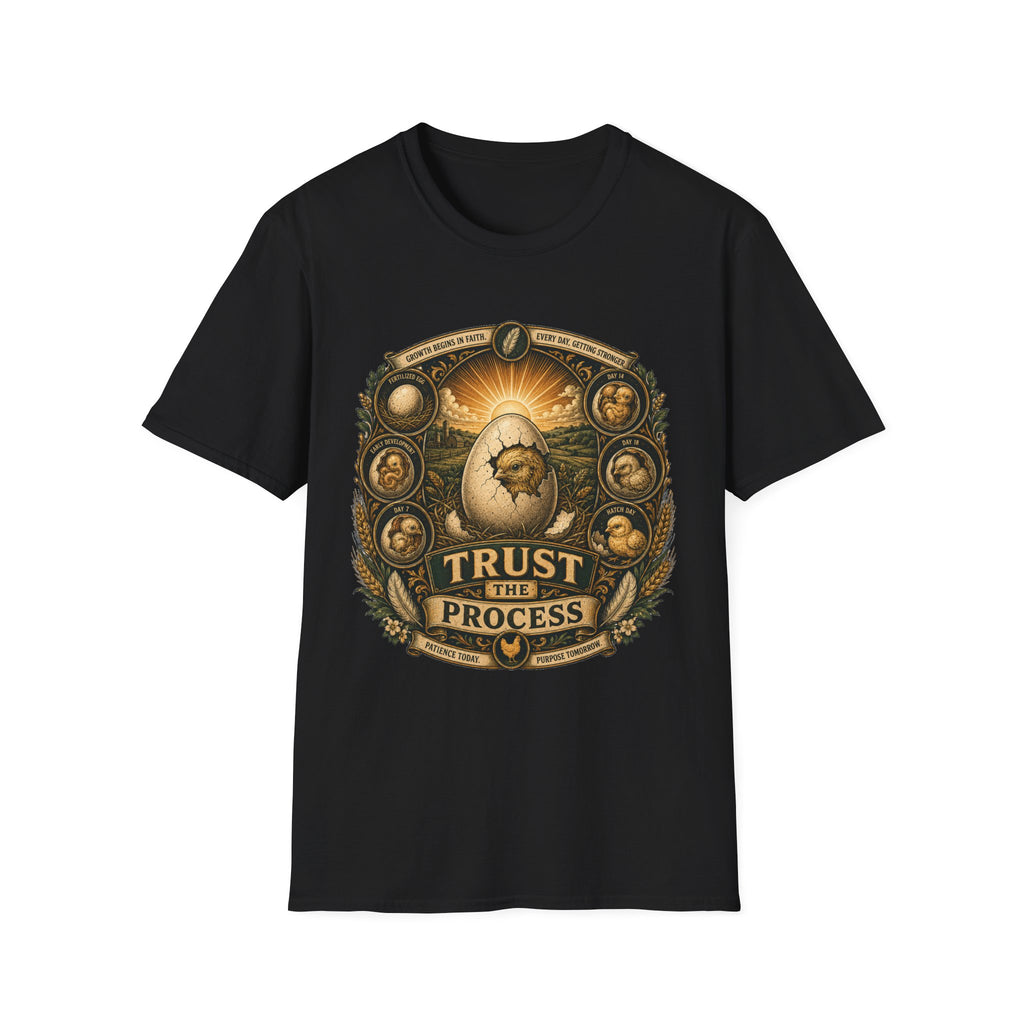 Trust the Process Hatching Emblem T-Shirt — Good Things Take Time Tee