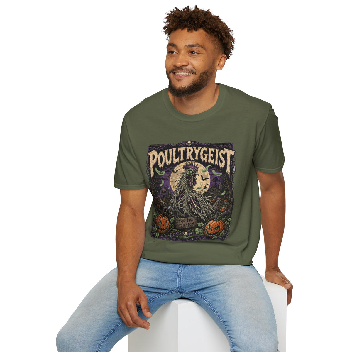 Poultrygeist T-Shirt — Haunted Harvest Night Zombie Chicken Tee