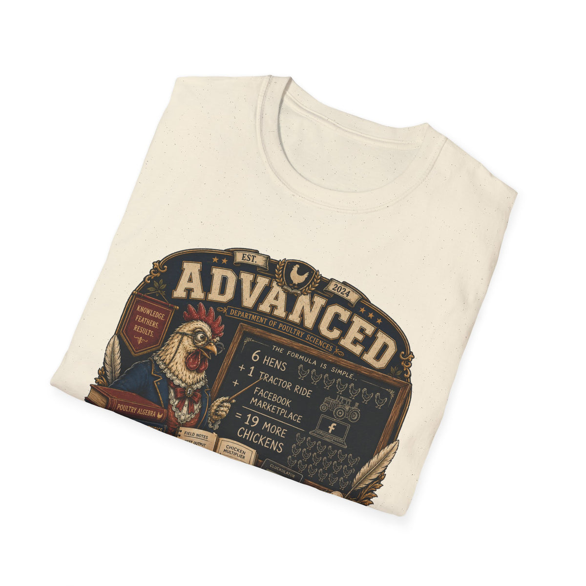 Department of Poultry Sciences T-Shirt — Chicken Math Formula Tee