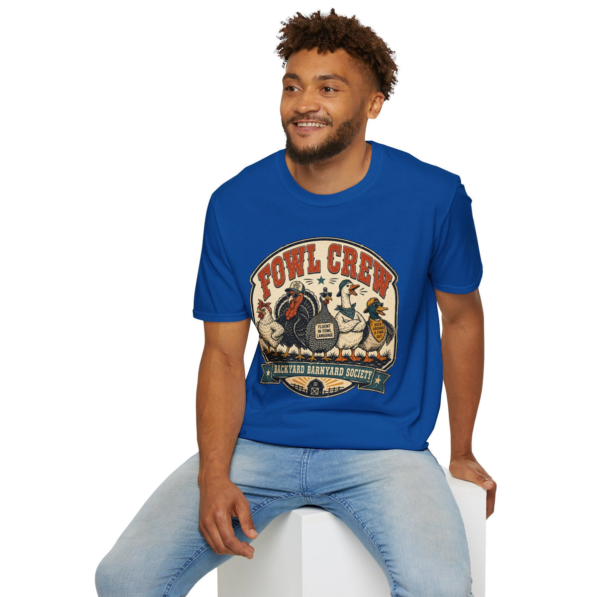 Fowl Crew Vintage Poultry T-Shirt – Funny Farm Animal Graphic Tee