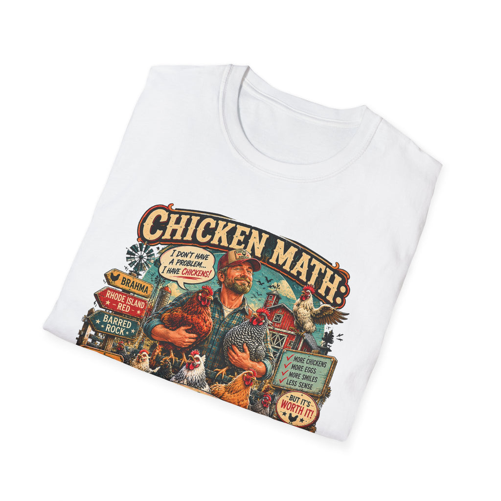 The Only Addiction That Lays Breakfast T-Shirt — Chicken Math Graphic Tee