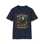 Night Shift Supervisor Ayam Cemani T-Shirt — Graveyard Rooster Graphic Tee