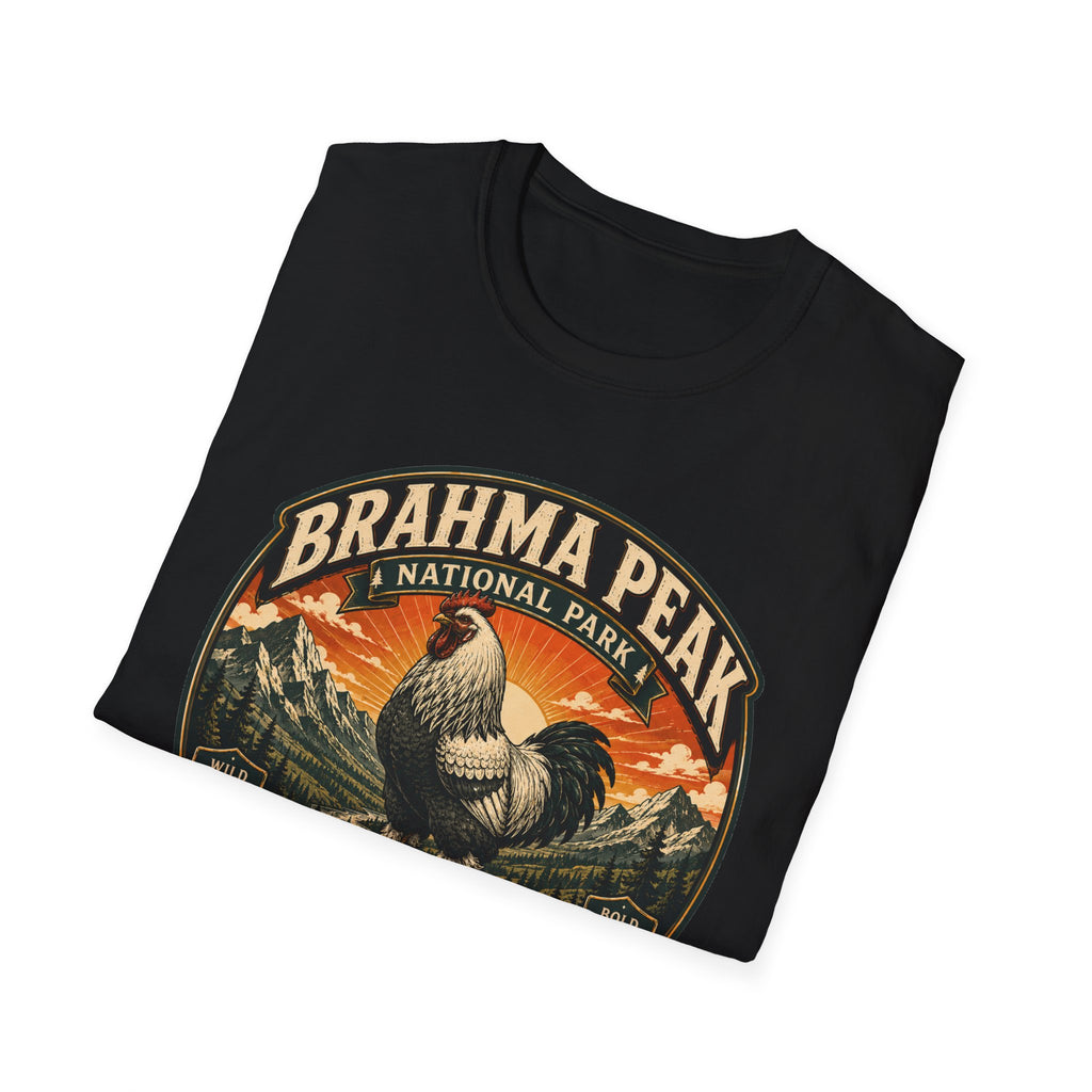 Brahma Peak National Park Brahma T-Shirt — Majestic Mountain Rooster Tee