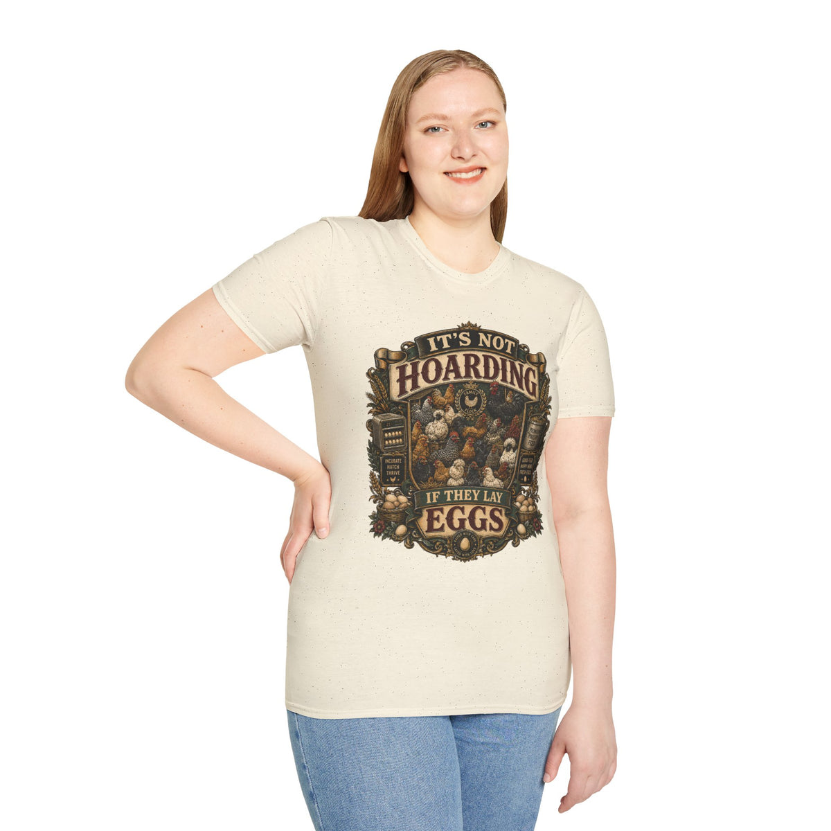 Family Flock Heritage T-Shirt — It's Not Hoarding If They Lay Eggs Tee