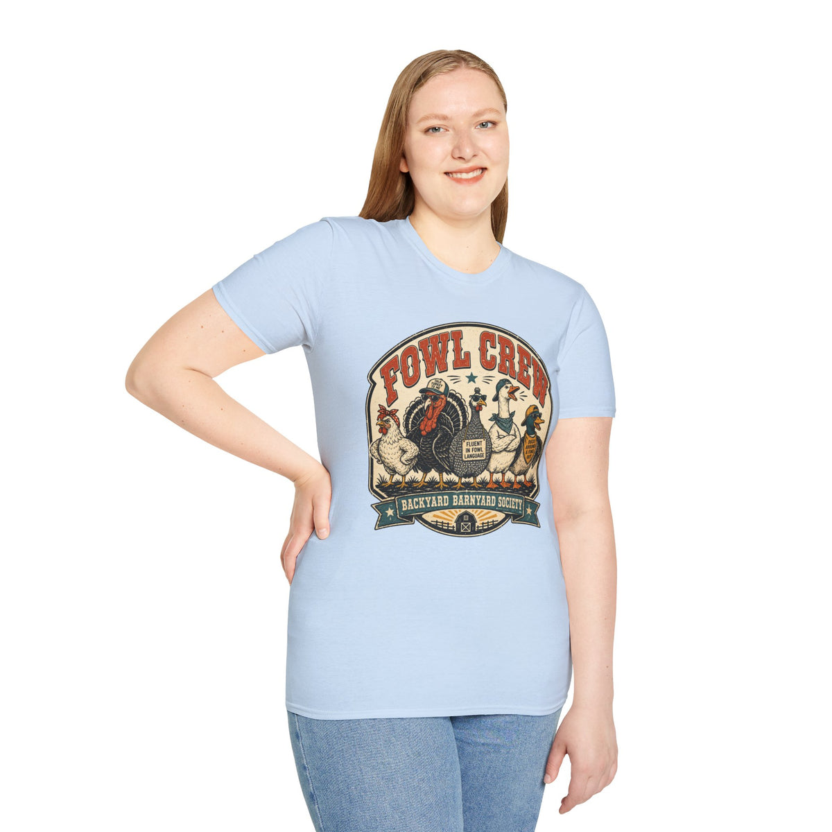 Fowl Crew Vintage Poultry T-Shirt – Funny Farm Animal Graphic Tee