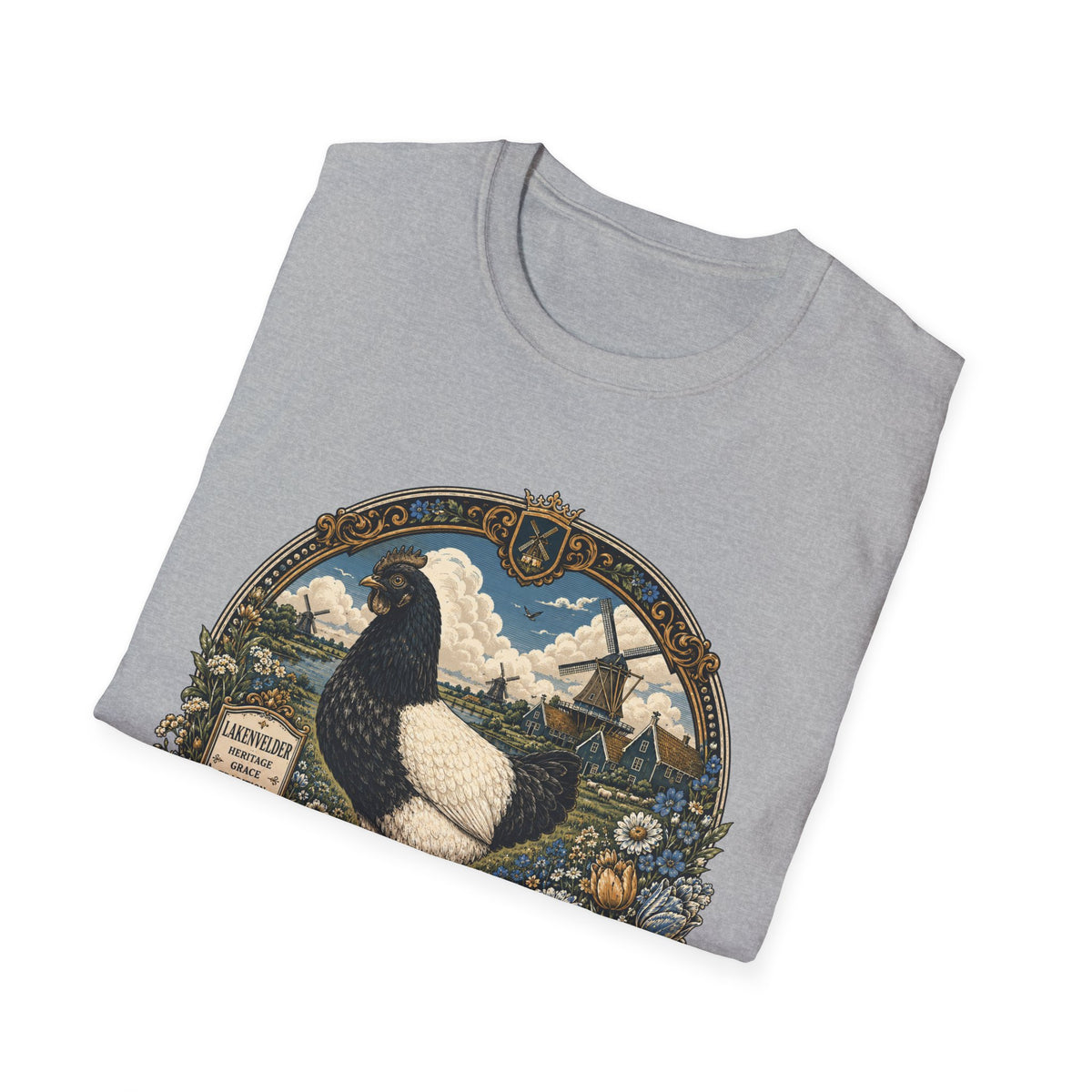 Lakenvelder Heritage Badge T-Shirt — Classic Never Fades Rooster Tee