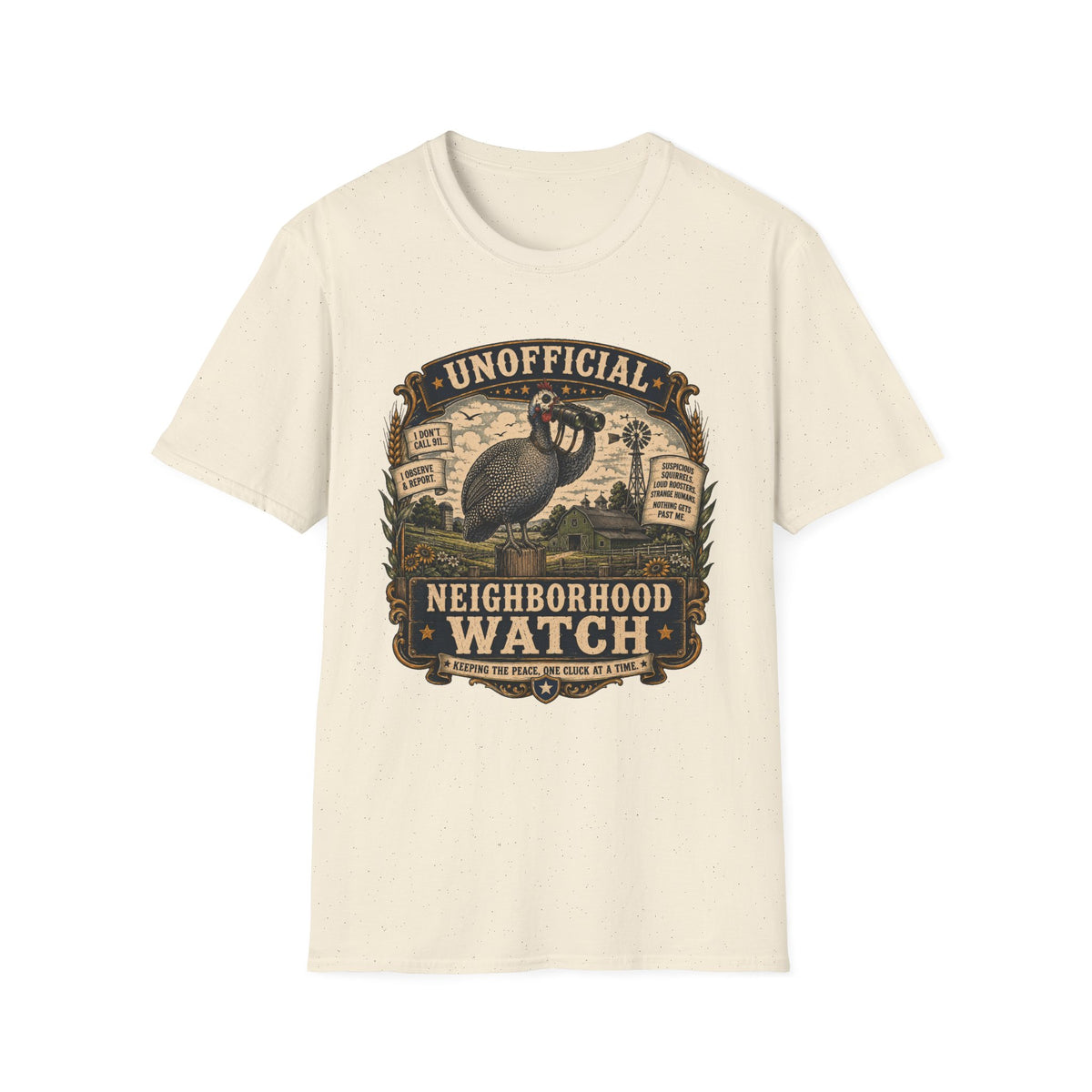 Unofficial Neighborhood Watch Guinea Fowl T-shirt, photo 5