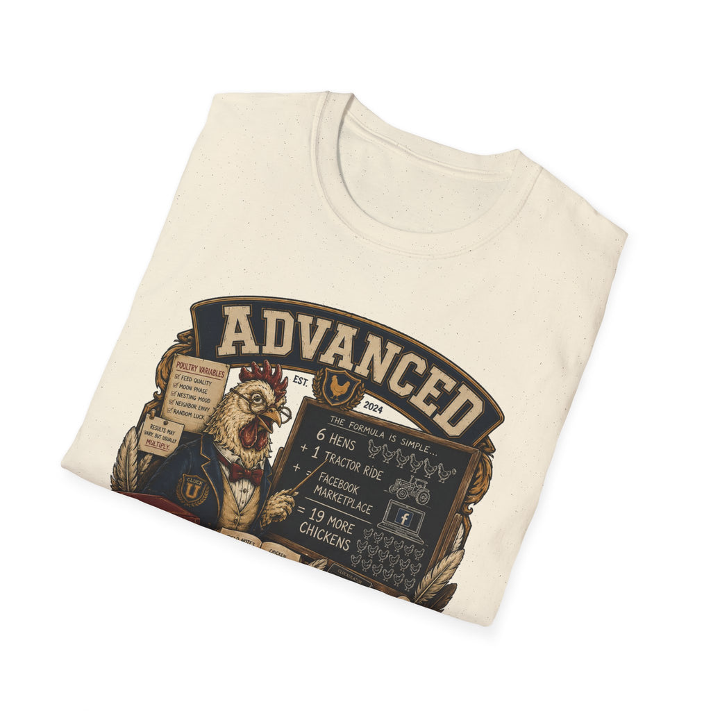 Advanced Chicken Mathematics T-Shirt — 19 More Chickens Formula Tee