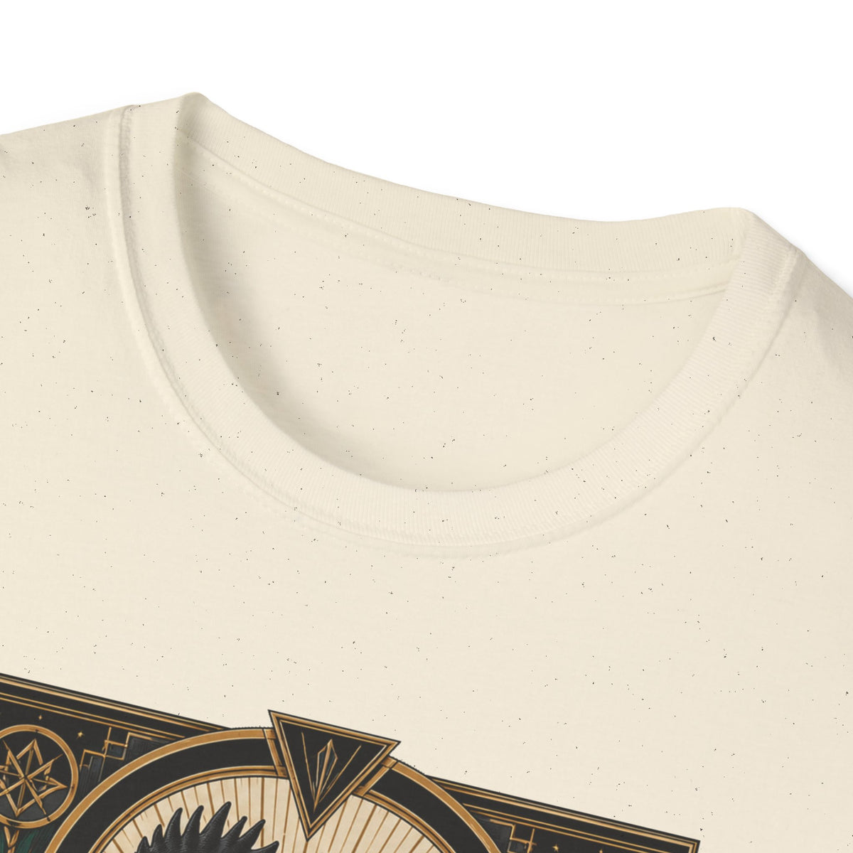 The Black Crown Ayam Cemani T-Shirt — Art Deco Rooster Graphic Tee