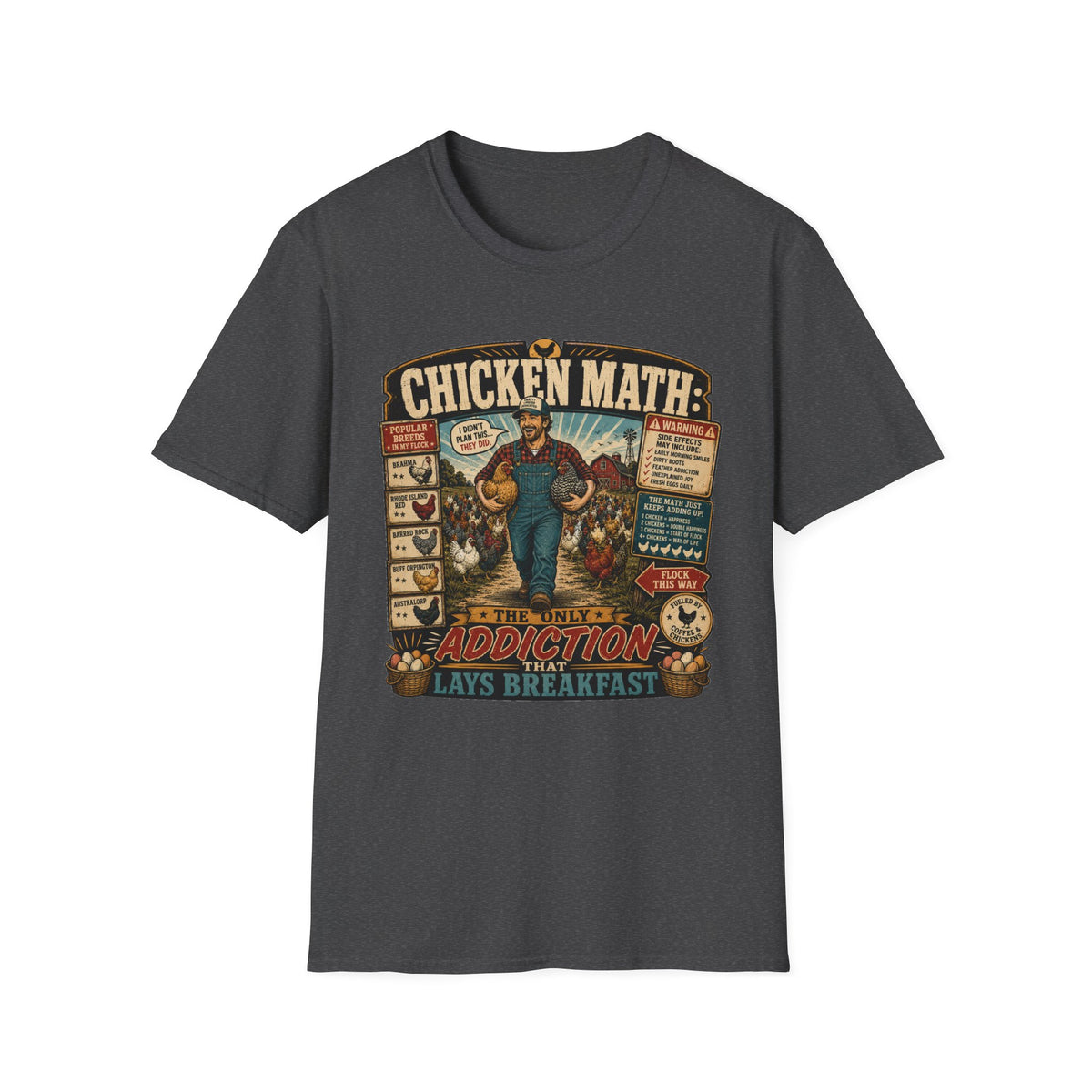 Chicken Math Farm Fun T-shirt, photo 7