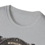 Master of Midnight Feathers Ayam Cemani T-Shirt — Gothic Rooster Graphic Tee