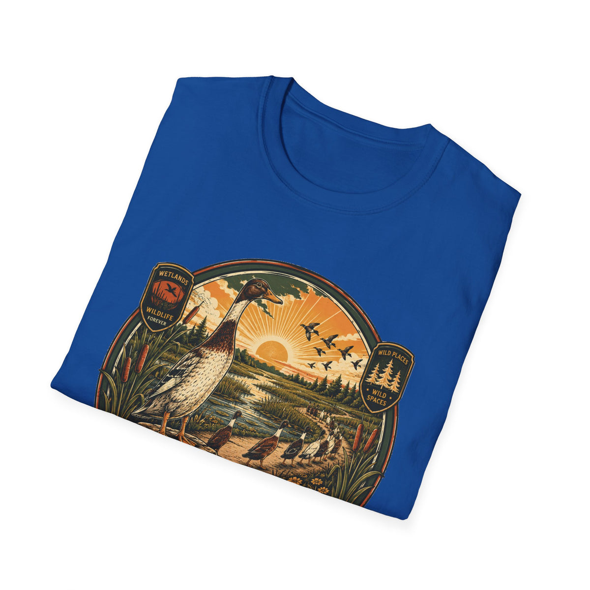 Runner Marsh National Park Badge T-Shirt — Indian Runner Duck Vintage Tee