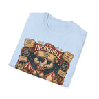 Incredible Feathered Strongman Brahma T-Shirt — Vintage Poster Rooster Tee