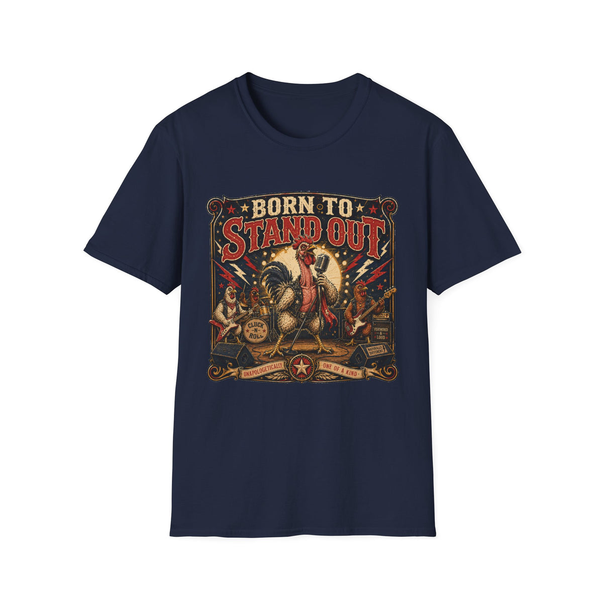 Born to Stand Out Rock Band Naked Neck T-shirt, photo 6