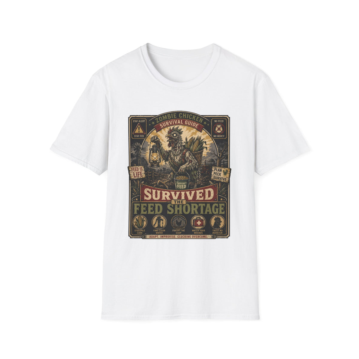 Zombie Chicken Survival Guide T-shirt, photo 2