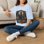 Night Shift Supervisor Ayam Cemani T-Shirt — Caretaker Rooster Graphic Tee