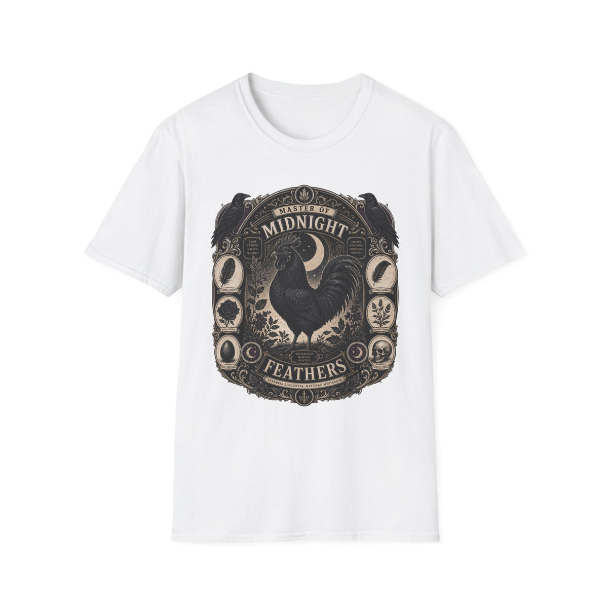 Master of Midnight Feathers Ayam Cemani T-shirt, photo 2