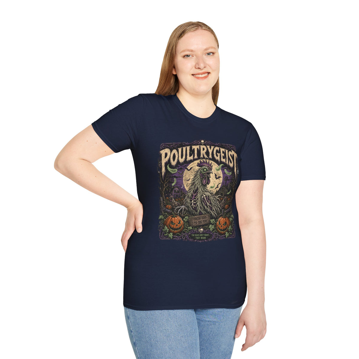 Poultrygeist T-Shirt — Haunted Harvest Night Zombie Chicken Tee