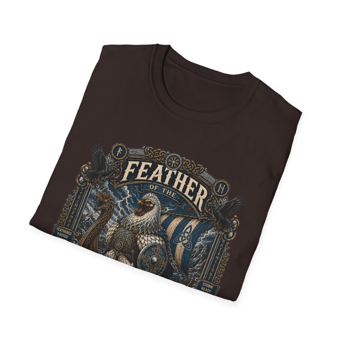 Feather of the North Brahma T-Shirt — Nordic Warrior Rooster Tee