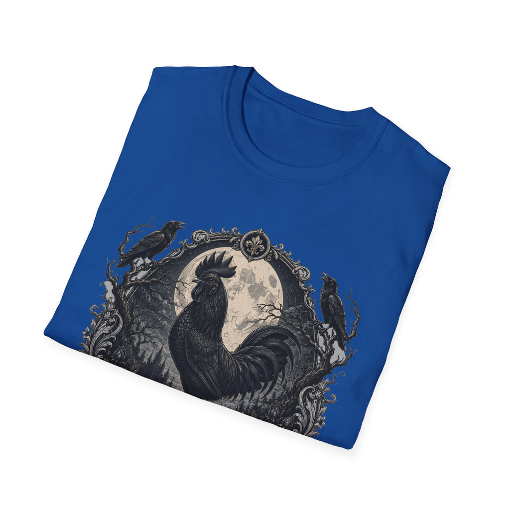 The Midnight Monarch Ayam Cemani T-Shirt — Moonlit Rooster Graphic Tee