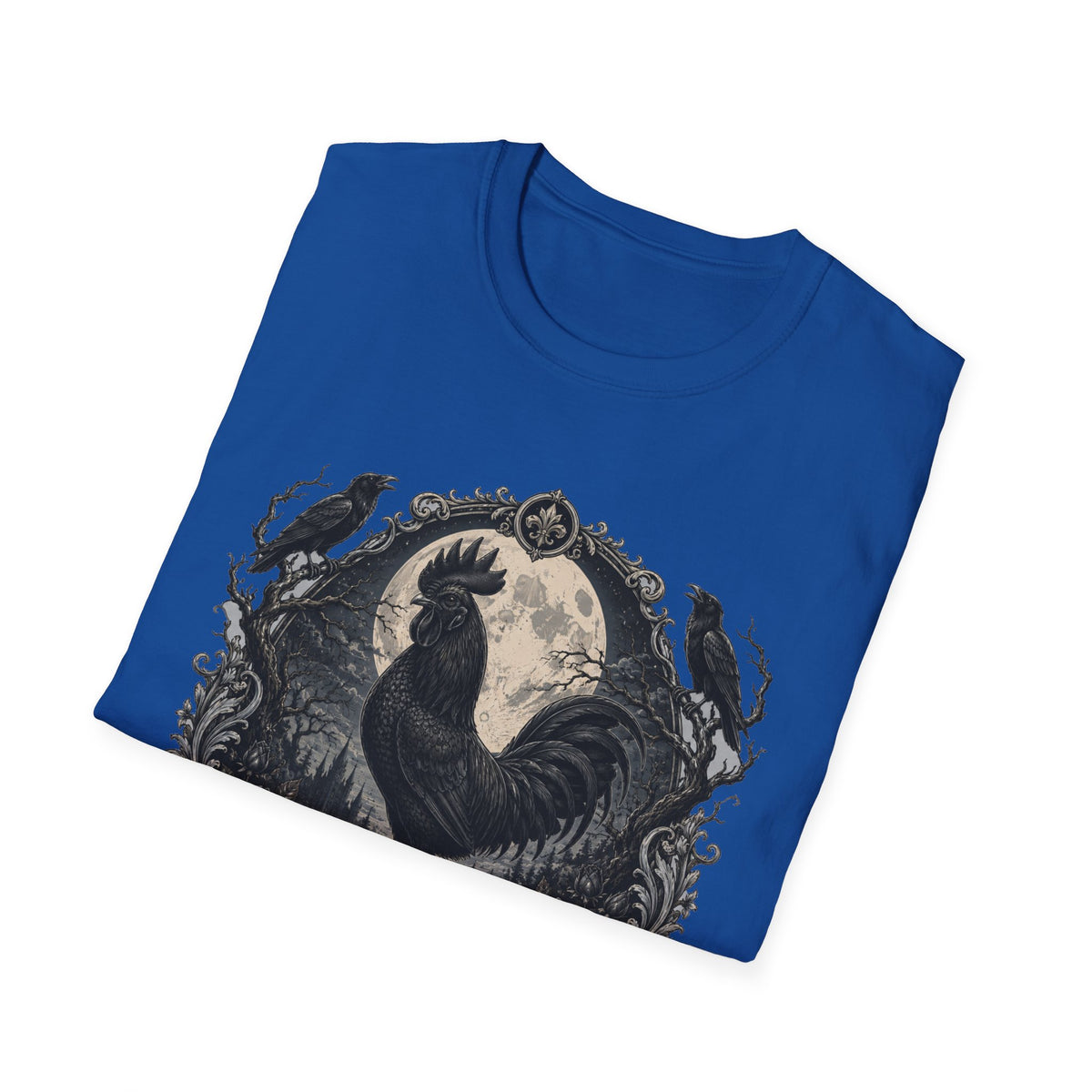 The Midnight Monarch Ayam Cemani T-Shirt — Moonlit Rooster Graphic Tee