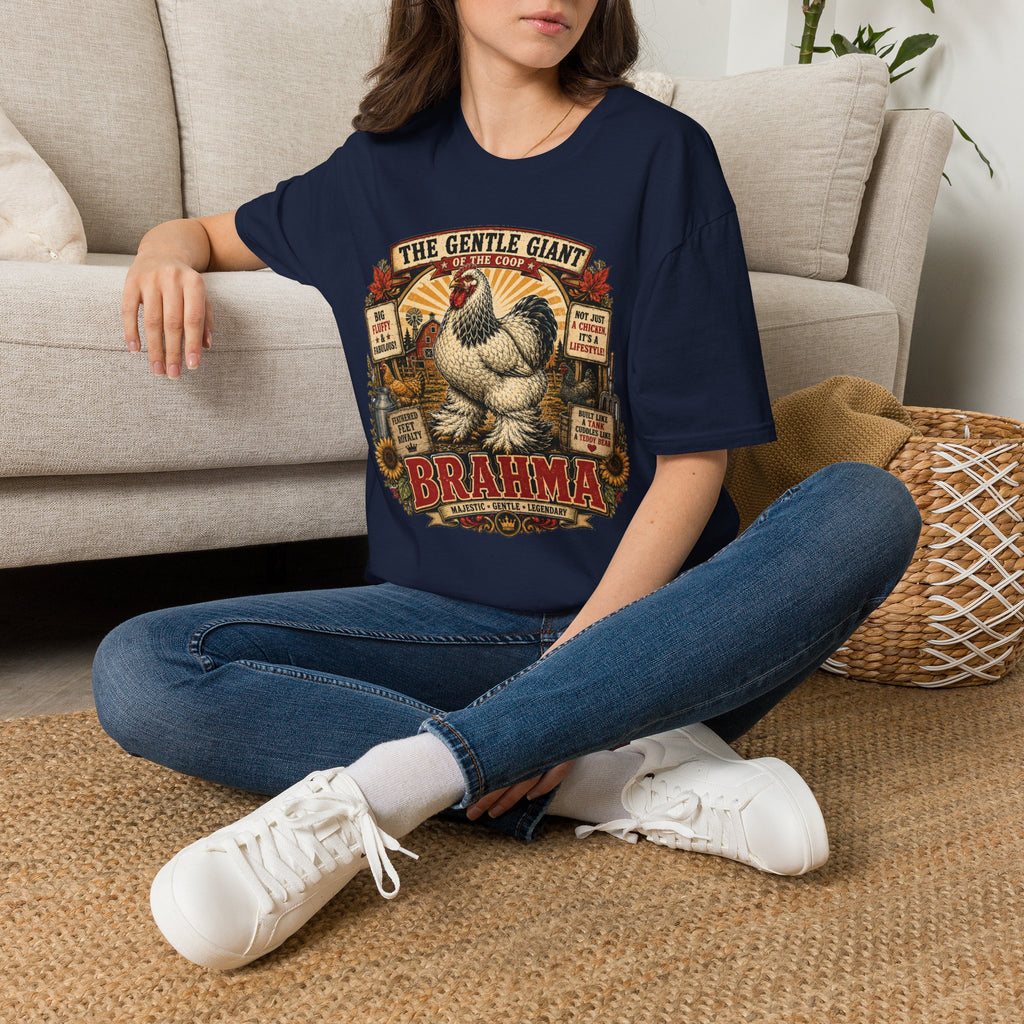The Gentle Giant of the Coop Brahma T-Shirt — Big Fluffy Farmhouse Tee